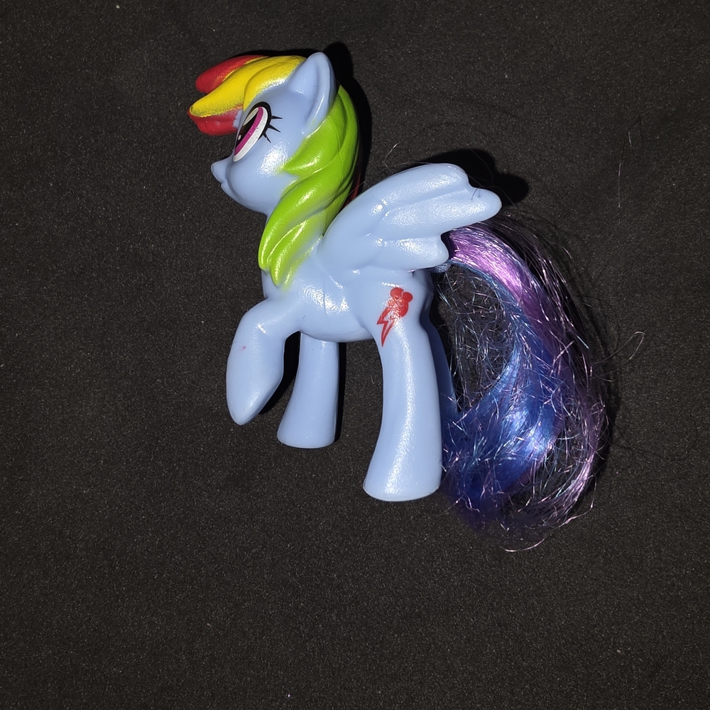 Colorful Pony Figurine with Rainbow Hair